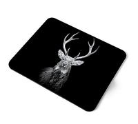 Destination Vinyl ltd Tapis de souris rectangulaire souple en caoutchouc avec motif cerf noir et blanc 5 mm #63022