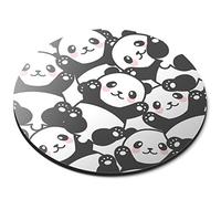 Destination Vinyl Ltd Tapis de souris rond en caoutchouc souple avec imprimé panda mignon 5 mm, accessoire de bureau 12364