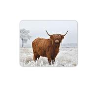 Destination Vinyl Mats Highland Vache Tapis de Souris Pad - Cattle Neige d'hiver Ecosse Ordinateur Cadeau # 15508