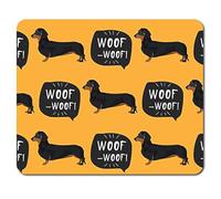 Destination Vinyl Mats Woof de Chien de Teckel Tapis de Souris Tapis - Saucisse Chiens Drôle Cool Cadeau Ordinateur # 15293