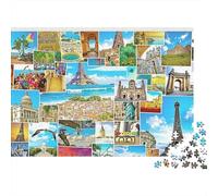 Destinations de Voyage Puzzle 1000 Pièces Adulte, Papier Classique Jeu Éducatif Cadeau De Noël Qualité Supérieure Famille 52x38cm/1000pcs