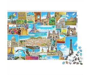 Destinations de Voyage Puzzle 1000 Pièces Adulte, Papier Classique Jeu Éducatif Cadeau De Noël Qualité Supérieure Famille 52x38cm/1000pcs