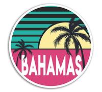 DestinationVinyl 2 x 10 cm Bahamas Vinyle Autocollants - Voyage Caraïbes Sticker Laptop Bagages # 18013 (10 cm de Large)