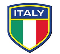 DestinationVinyl 2 x 10cm/100 mm Drapeau Italie Italien Crest Auto-adhésif Autocollant Vinyle Autocollant pour Portable Assurance Voiture Signer Fun #4013