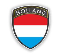 DestinationVinyl 2 x Autocollants de vinyle de conception de drapeau de Hollande. # 10618 10cm/100mm Wide