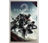 Destiny 2 - Poster - Key Art + cadre amovible, Shinsuke® Maxi aluminium argenté, vitre acrylique