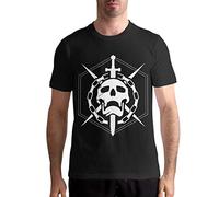 Destiny 2 T-shirt à manches courtes et col rond en coton pour homme, Noir , S