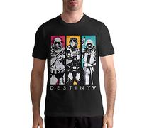 Destiny 2 T-shirt à manches courtes et col rond en coton pour homme, Noir , XL