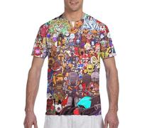 Destiny 2 T-shirt unisexe à manches courtes avec imprimé graphique 3D pour homme, Noir , S