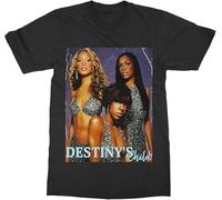 Destiny'S Child T-Shirt Graphic Tee Printed Top for Mens Black Manches Courtes(XX-Large)