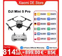 Bundle Fly More DJI Mini 5 Pro avec DJI RC 2 et 1 an de Care (activé automatiquement), Certifié C0, Drone 4K pour débutants, Drone avec caméra, CMOS 1 Pouce, détection d'obstacles