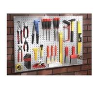 Kit panneau perforé tôle + 1 lot de 40 crochets et 1 barette d'outils B278F