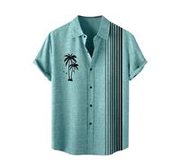 Destockage Solde Du Jour Chemise Homme Vintage Années 50 Noir Manches Courtes Blanche Coton Chemises Hawaienne En Lin Bleu Blanc Grand Pere Blouse De Travail T Shirt Amincissant Chemisette Fleur