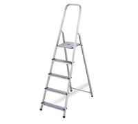 Déstockage Tubesca - Escabeau ménager en Aluminium 5 marches Haut. accès Maxi 2,88 m - ALU PLUS 655