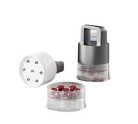 Destoner de fruits de cuisine avec pièces séparées et base anti-déversement pour une action soignée Noir