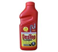 DESTOP - Gel désinfectant et déboucheur canalisation Turbo 5 min - 2 doses - Lot de 2 x 500ml