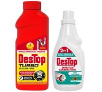 DESTOP Pack Gel Déboucheur Turbo Javel 1L + Gel Entretien Canalisations Pin intense 750ml