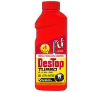 DESTOP - Gel désinfectant et déboucheur canalisation Turbo 5 min - 2 doses - Lot de 2 x 500ml