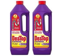 DESTOP Lot de 2 Gels Déboucheur Canalisation Express - 4 Doses par Flacon 950ml