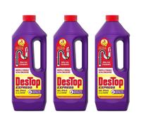 DESTOP Lot de 3 Gels Déboucheur Canalisation Express - 4 Doses par Flacon 950ml
