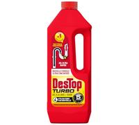 DESTOP Gel désinfectant et déboucheur canalisation Turbo 5 min - 4 doses - Lot de 2 x 1L