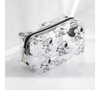 Destroy Andrpays L-Trousse À Crayons Haute Capacité,Sac À Stylos Transparent En Pvc,Étanche,Sac Cosmétique De Voyage En Plein Air Pour Femme - Type Black Snoopy