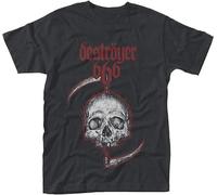 Destroyer 666 Skull Mens T-Shirt Black Tee Manches Courtes(Large)