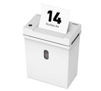 Destructeur de Documents Ideal Shredcat 8200 CC, Coupe croisée 4x40 mm, Niveau de sécurité P-4, 14 Feuilles, 21 litres, Conforme RGPD, Puissant