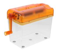 Destructeur de Documents Portable Mini Manuel Abs pour Bureau à Domicile | Boîte de Rangement Intégrée, Corps Transparent Orange, Format Compact et Léger, Usage Maison et Bureau