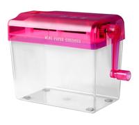 Destructeur de Documents Portable Rouge Manuel en Plastique et Métal | Usage Scolaire et Familial, Protection Secondaire des Fichiers, Confidentialité Renforcée