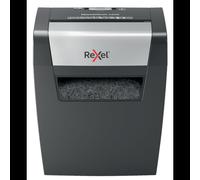 Destructeur de documents Rexel Momentum X406 - Découpage Particules 4x28mm, P-4, 6 feuilles, Panier 15L (125 feuilles), 325x229x343mm, Bleu/Gris
