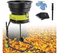 Destructeur de feuilles électrique portable avec lame réglable, design léger et roues pour une gestion efficace des déchets de jardin