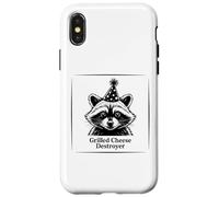 Destructeur de Fromage grillé drôle Vintage Raton Laveur Coque pour iPhone X/XS