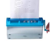 Destructeur de papier à main - Design compact et léger, manivelle, matériau PET durable, découpe | Pour Home School College Dorm Apartment Privacy Protection