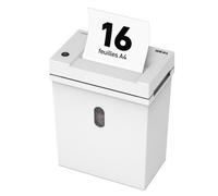 Destructeur de papier IDEAL Shredcat 8200 | Coupe fibres | Niveau de sécurité P-2 | 16 feuilles | 21 litres | Puissant et compact