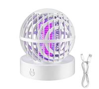 Destructeur d'insectes électrique 2 en 1 - Lampe à moustiques - Batterie - Piège à mouches électrique USB rechargeable - Lampe anti-moustiques avec lumière LED pour l'intérieur et l'extérieur