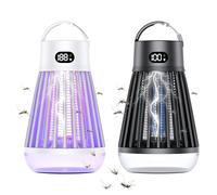 Destructeur d'insectes électrique à 360° - Lampe à moustiques électrique USB - Pour l'intérieur et l'extérieur - Piège à insectes UV - Avec écran intelligent