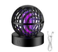 Destructeur d'insectes électrique, lampe anti-moustiques avec 2 modes, piège à mouches électrique USB, lampe à insectes à 360 °, batterie 1200 mAh, piège à mouches électrique pour l'intérieur, la