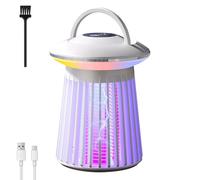 Destructeur d'insectes électrique, portable, rechargeable par USB, avec lumière LED, piège à moustiques électrique, lampe UV, trois niveaux de luminosité, piège à guêpes, protection contre les