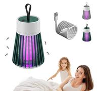 Destructeur d'insectes portable pour l'intérieur et l'extérieur - Étanche - Portable - Lampe anti-moustiques d'intérieur - Lampe anti-moustiques de camping avec batterie pour l'extérieur (2, vert)