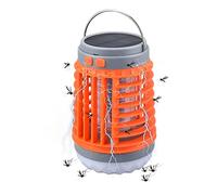 Destructeur d'insectes solaire, 3 en 1, multifonction, électrique, rechargeable par USB, lampe anti-moustiques, lumière UV, non toxique, étanchéité IP55, pour l'intérieur et l'extérieur (A)