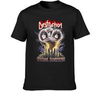 Destruction Eternal Devastation Mens T-Shirt Casual Cotton Tees Tops Black Manches Courtes(Large)