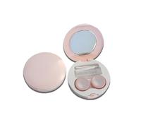 Desuibao Lot de 2 étuis de voyage étanches pour lentilles de contact avec miroir, pince à épiler, outil de retrait, boîte de rangement portable pour lentilles de contact quotidiennes pour l'extérieur,
