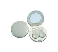 Desuibao Lot de 2 étuis de voyage étanches pour lentilles de contact avec miroir, pince à épiler, outil de retrait, boîte de rangement portable pour lentilles de contact quotidiennes pour l'extérieur,