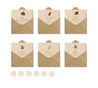 Desuibao Lot de 6 cartes de vœux vierges et enveloppes avec autocollant scellant, 8,5 x 11,5 cm, cartes pliées vintage assorties pour toutes les occasions anniversaire, mariage, anniversaire (B)