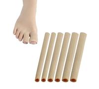 Desuibao Lot de 6 Tubes d'Orteils Coupables avec Coussin en Gel, Manchons de Protection d'Orteils pour Orteils en Marteau, en Tissu Doux, Coussinets Séparateurs d'Orteils pour Femme, Homme (3 Tailles)