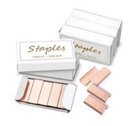 Desuibao Lot de 6000 agrafes 24/6 - Couleur or rose - Agrafes pour agrafeuse - 50 aiguilles par bande - 6 boîtes