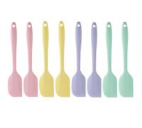 Desuibao Lot de 8 Mini Spatules en Silicone de 21 cm, Petites Spatules en Caoutchouc Résistantes à la Chaleur, Spatules en Silicone Flexibles pour Mélanger, Pâtisserie, Poêles Antiadhésives