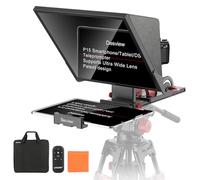 Desview P15 Téléprompteur 15" en Alliage d'Aluminium Réglable Verticalement pour iPad/Tablette avec Télécommande, Étui de Transport, App Gratuite - Idéal pour Filmmaking, Live Selfie & Vlogging