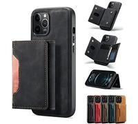Detachable 2-in-1 Design Wallet Phone Case, Detachable Phone Wallet Case for iPhone 14/13/12/11 Pro Max (Black,for iPhone 13 Pro)